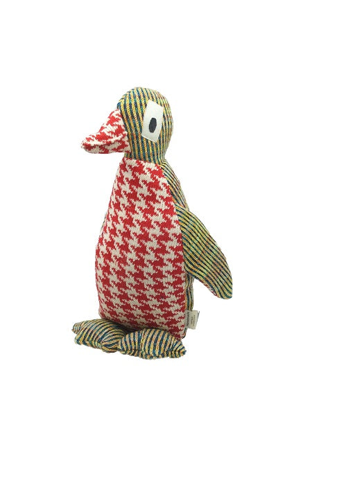 Pinguin "Kowalski", bunt, 100 % Baumwollstrickstoff, 31x22 cm