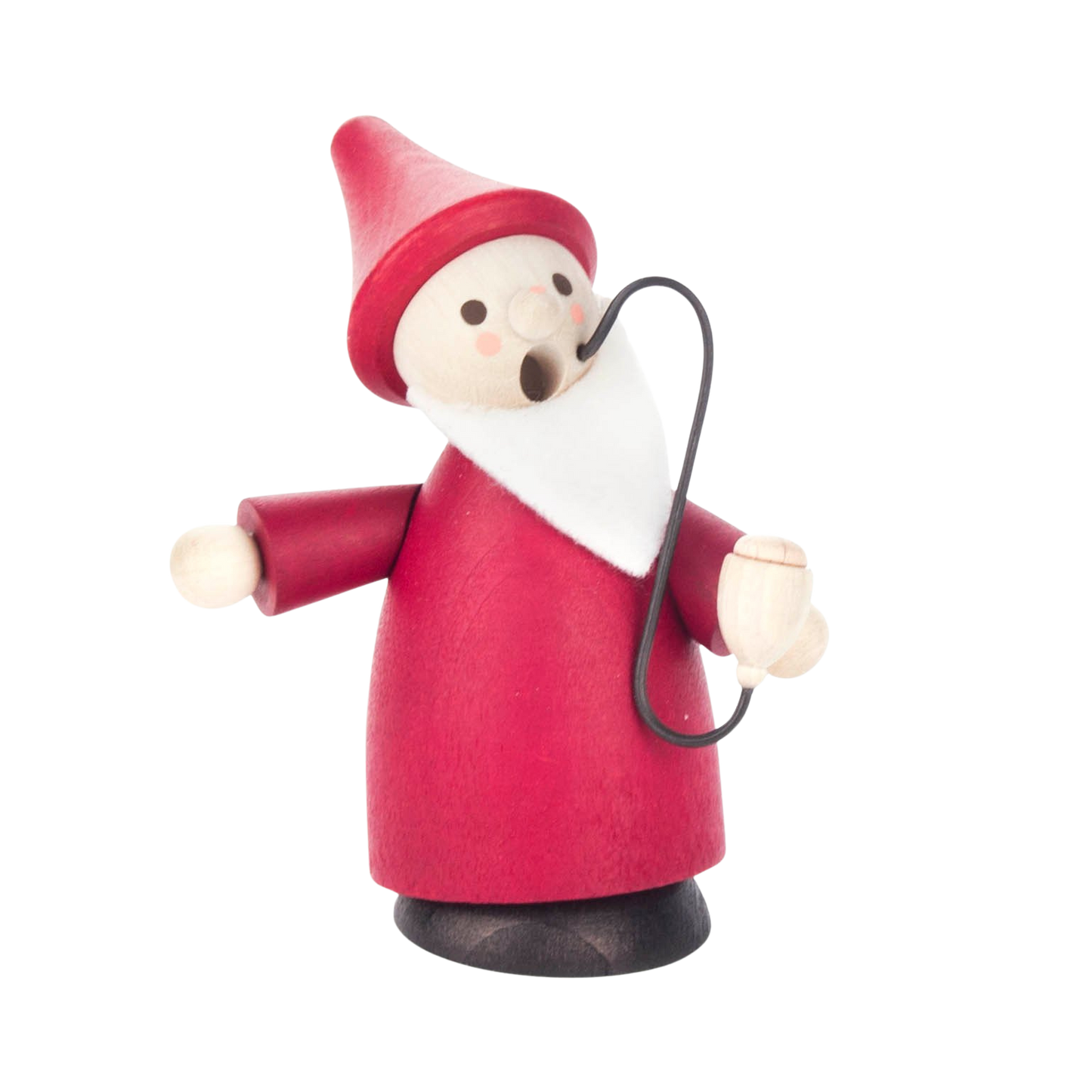 Kleiner Räuchermann als Wichtel mit Pfeife.