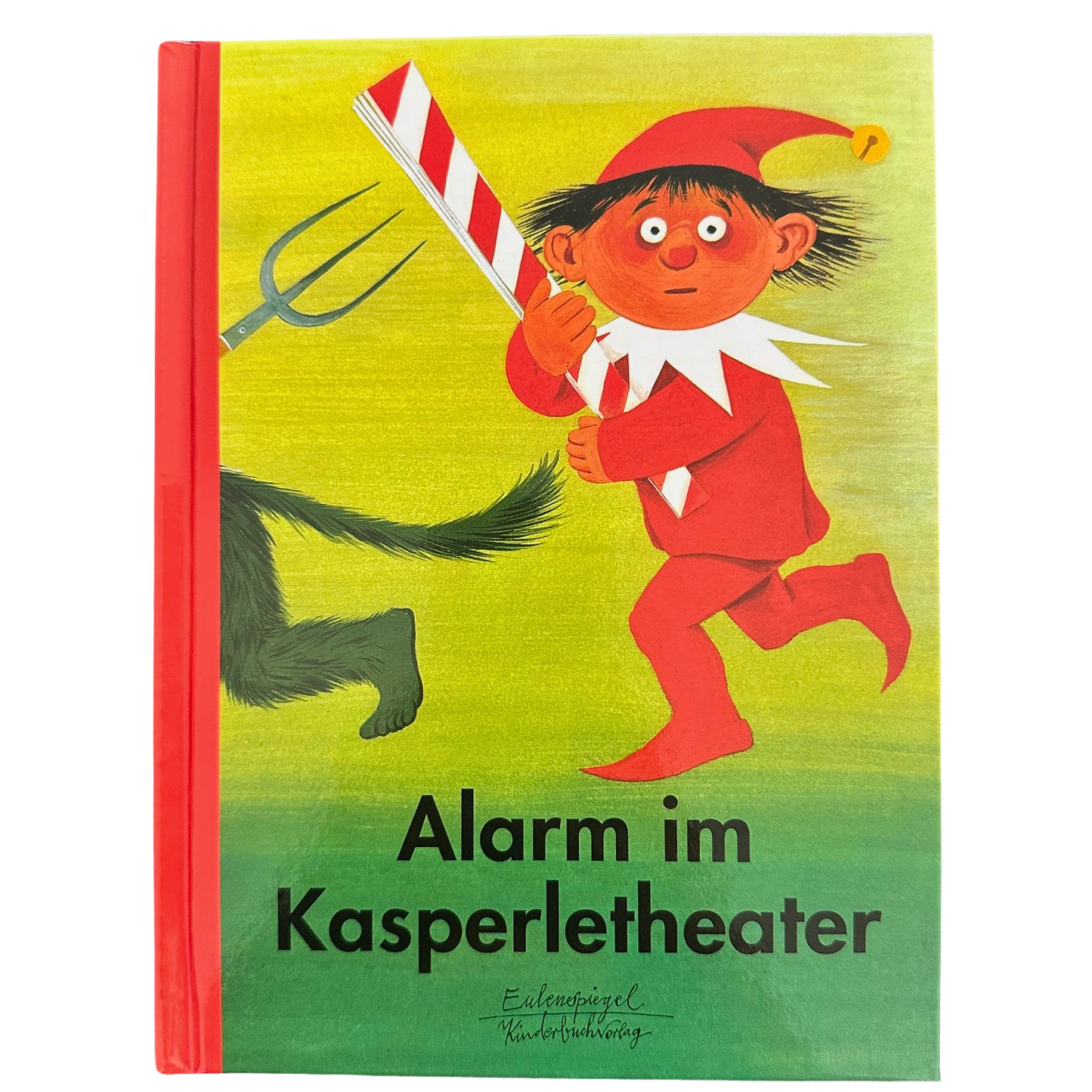 kinderbuch alarm im kasperletheater mit dem kasper und den teufel auf der Vorderseite