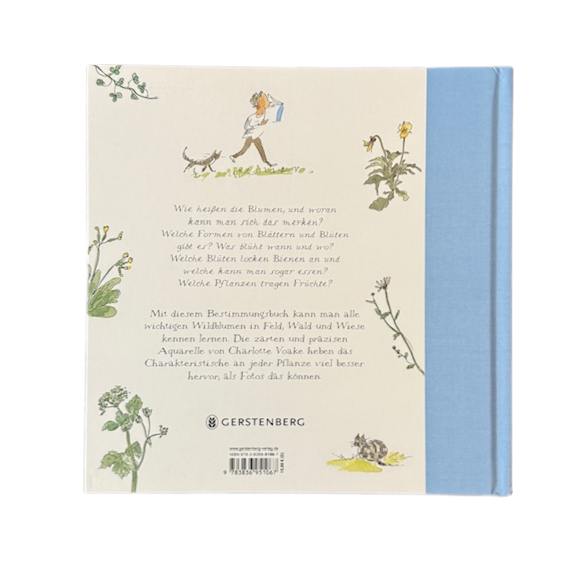 Buchcober Kinderbuch mit gezeichneten Pflanzen.