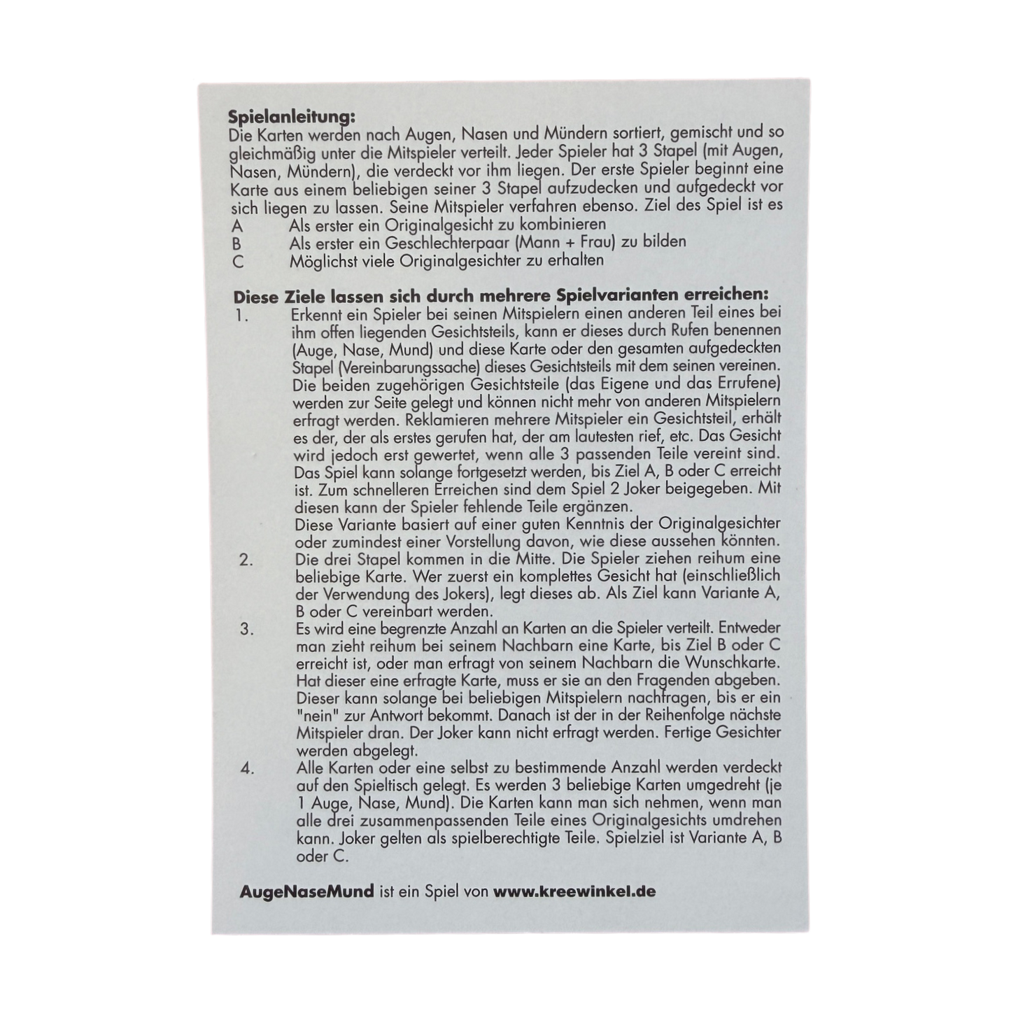 Legespiel-augenasemund - verschiedene Legeteile für lustiges Gesichter. Spielanleitung.