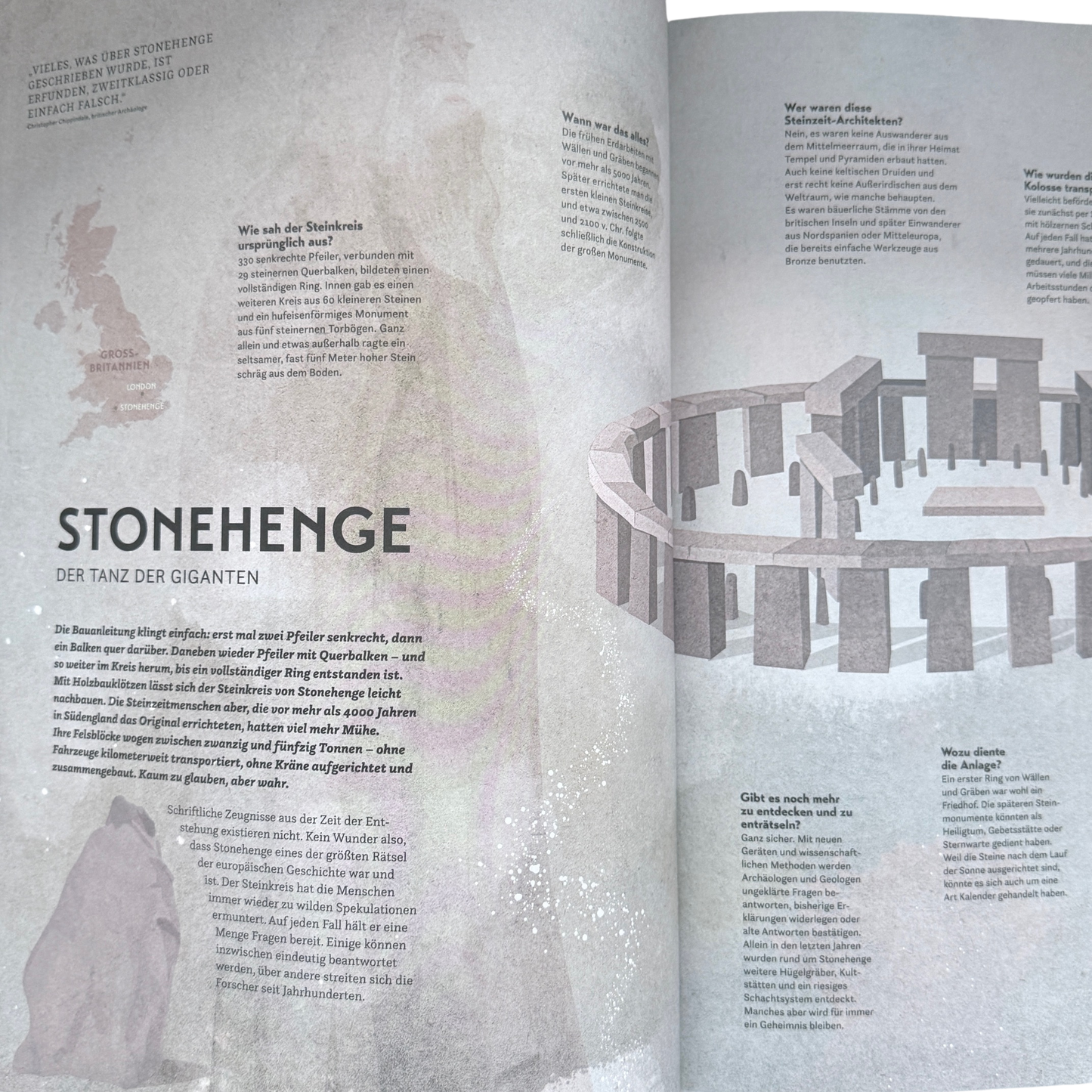 Beschreibung von Stonehenge.