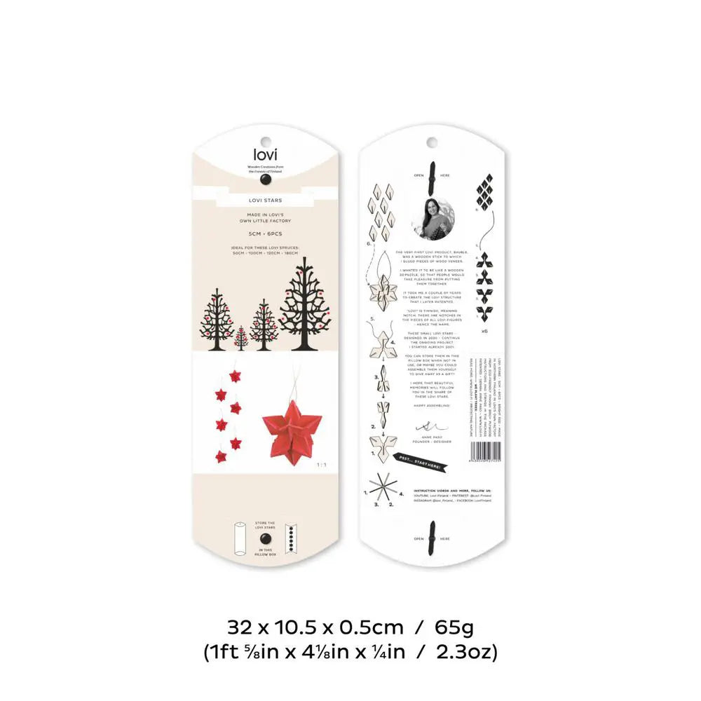 Bastelset Anhänger Stern 6-er Set