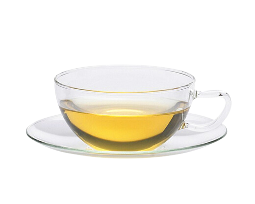 teetasse mit untertasse aus glas