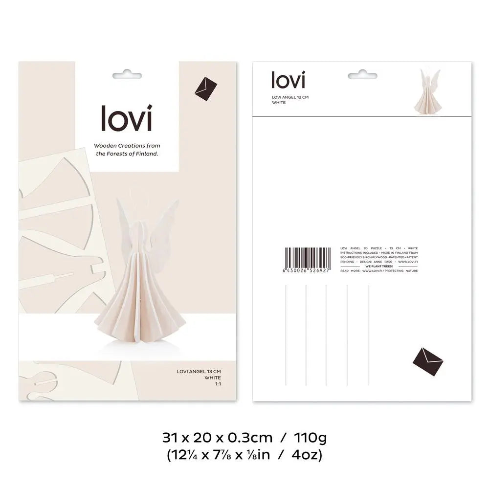 Ein Engel aus Holz zum zusammenstecken und anhängen.