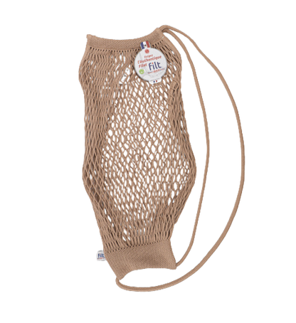 Einkaufsnetz als Matrosennetz für den Rücken in Beige.