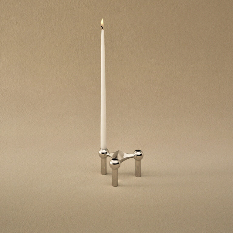 STOFF Nagel Kerzenhalter Chrome