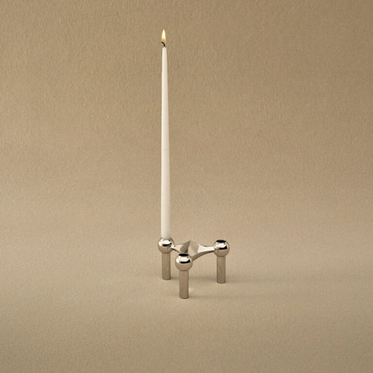 STOFF Nagel Kerzenhalter Chrome