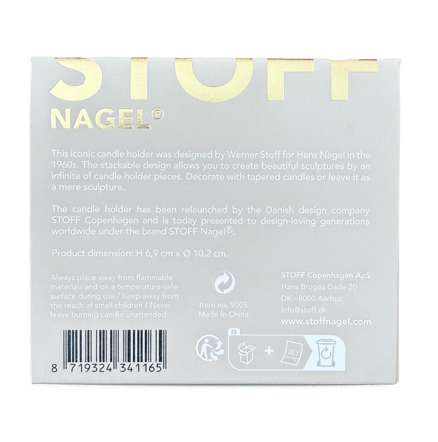 STOFF Nagel Kerzenhalter Gold