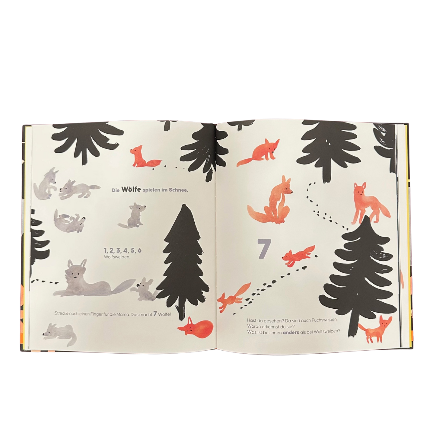 Ein Kinderbuch über Zahlen, Tiere und Mengen. 