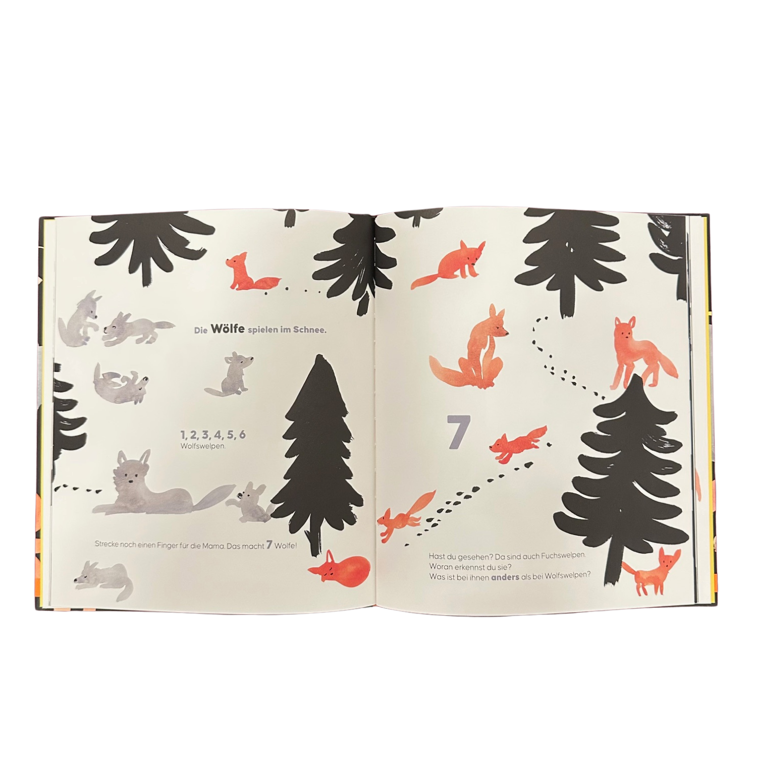 Ein Kinderbuch über Zahlen, Tiere und Mengen. 