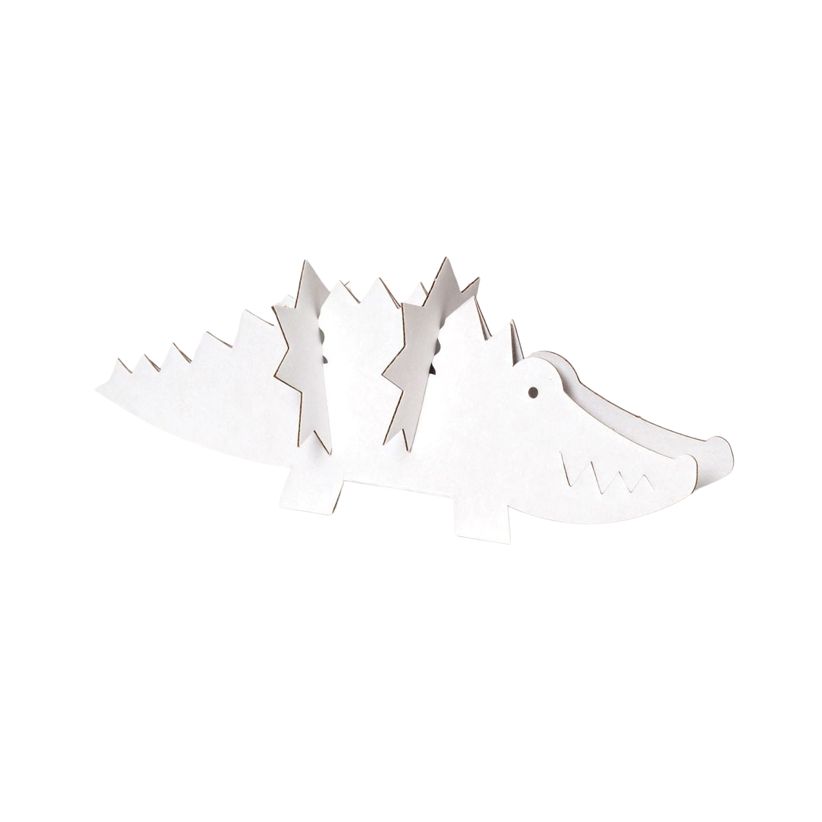 kleines krokodil aus karton zum bemalen