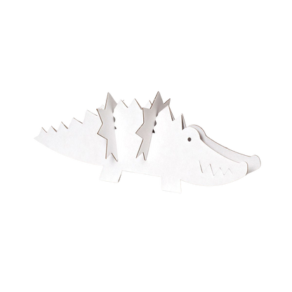 kleines krokodil aus karton zum bemalen