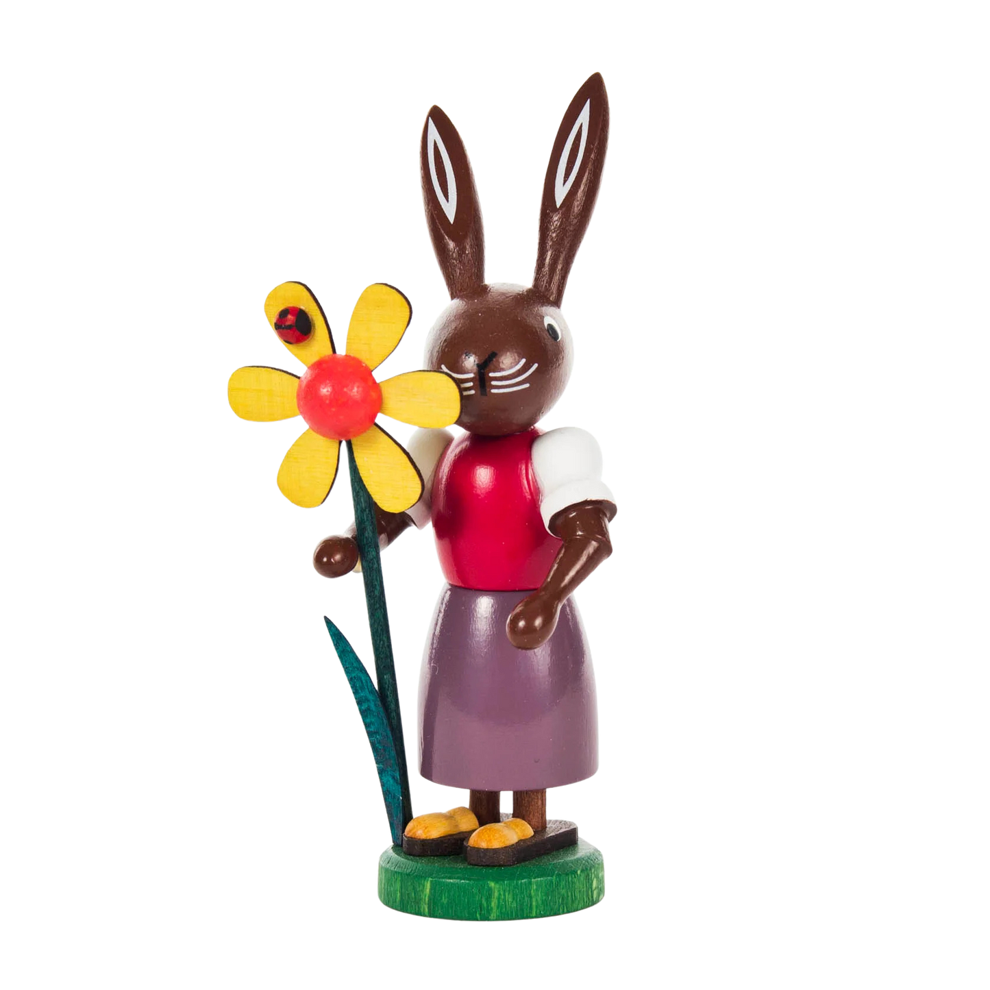 Osterhäsin mit Blume.