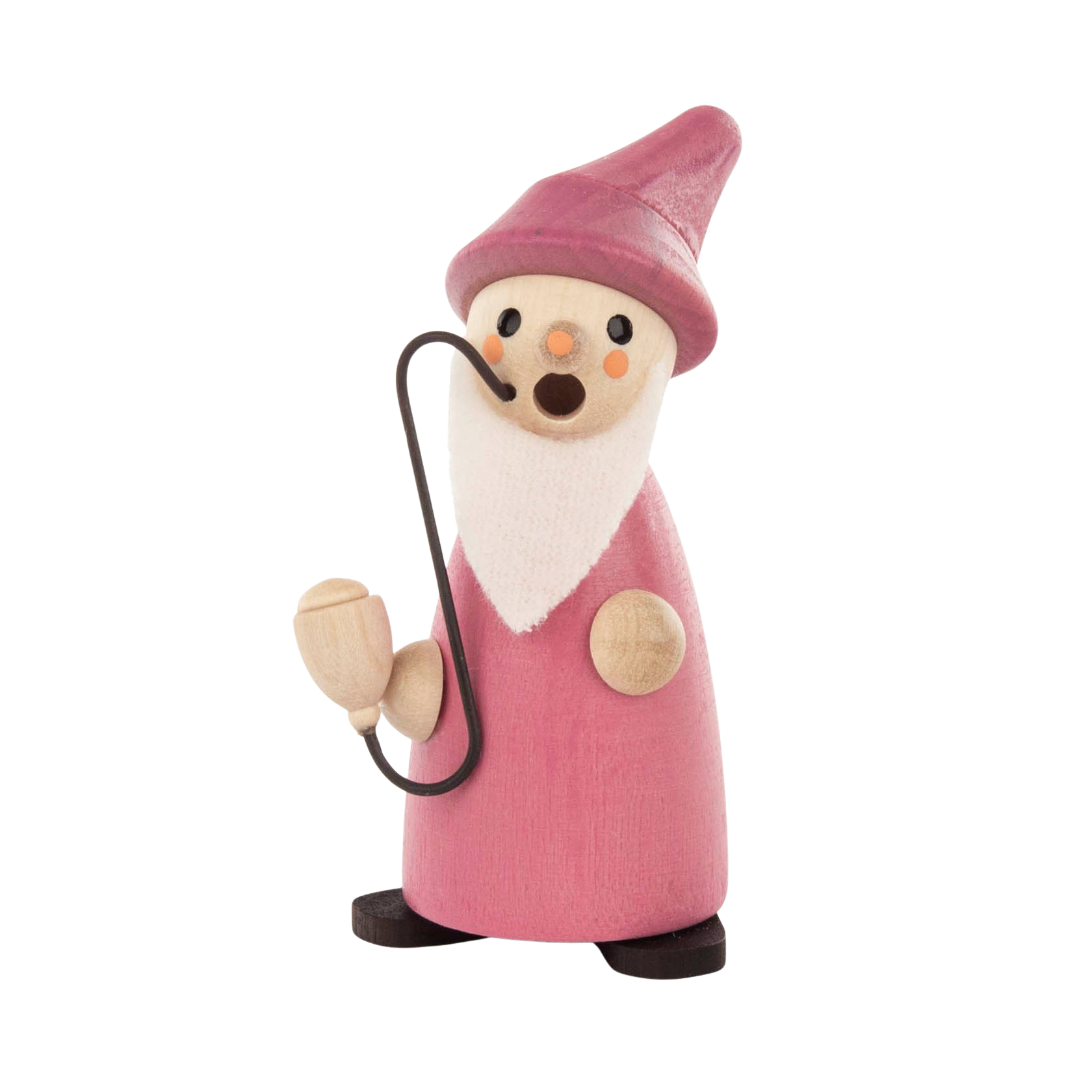 Kleiner Räuchermann in berry mit Pfeife.