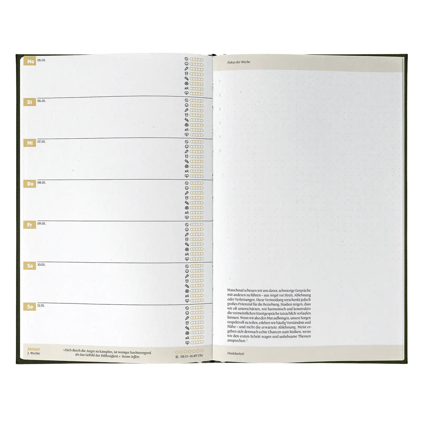 Seite Jahreskalender.