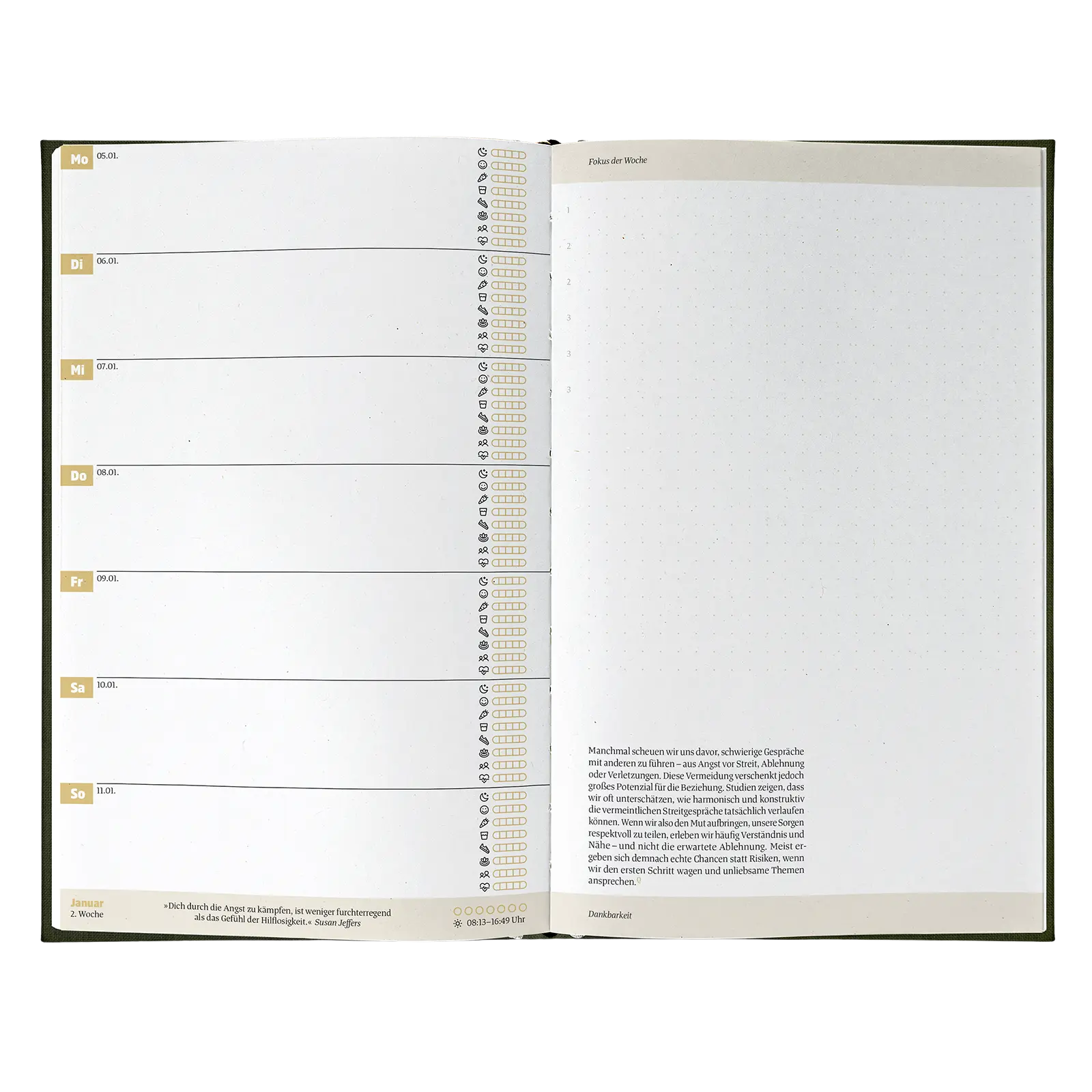 Seite Jahreskalender.