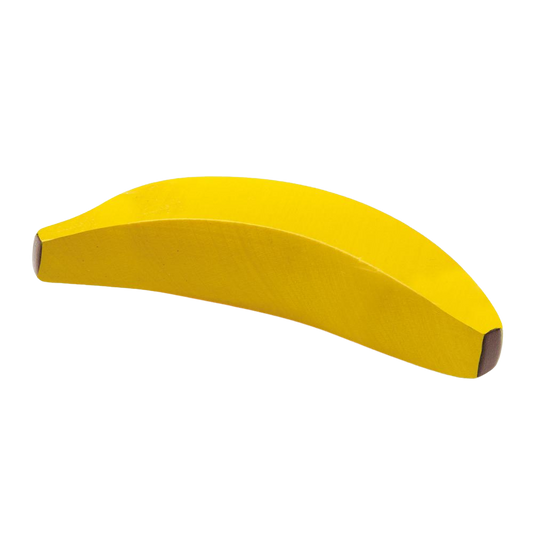 kaufladenzubehoer gelbe banane aus holz