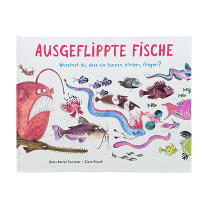 Viele illustrierte bunte Fische.