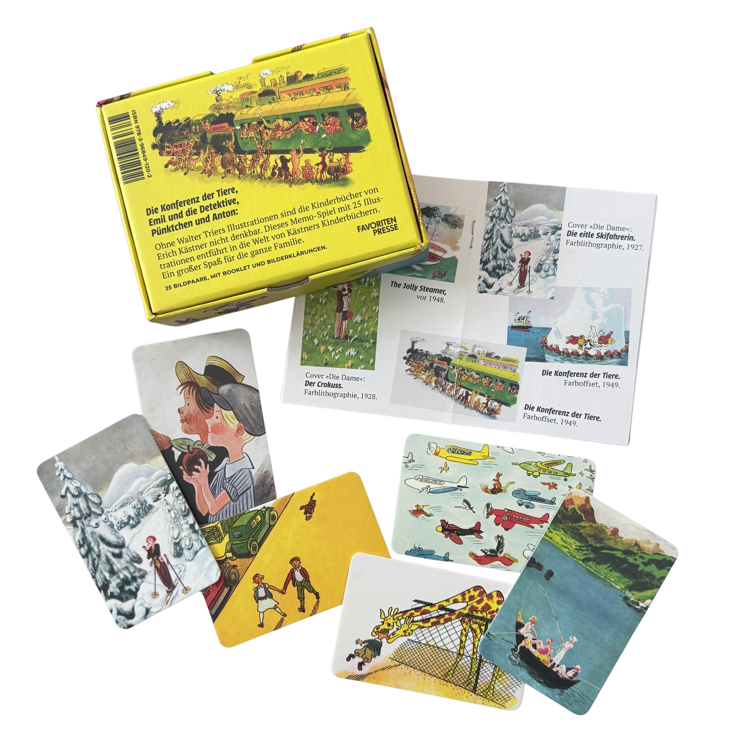 Walter Trier Memo Spiel mit Illustrationen aus Kinderbüchern von Erich Kästner. 