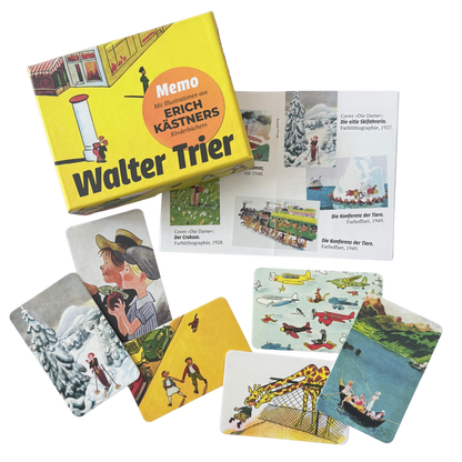 Walter Trier Memo Spiel mit Illustrationen aus Kinderbüchern von Erich Kästner. 