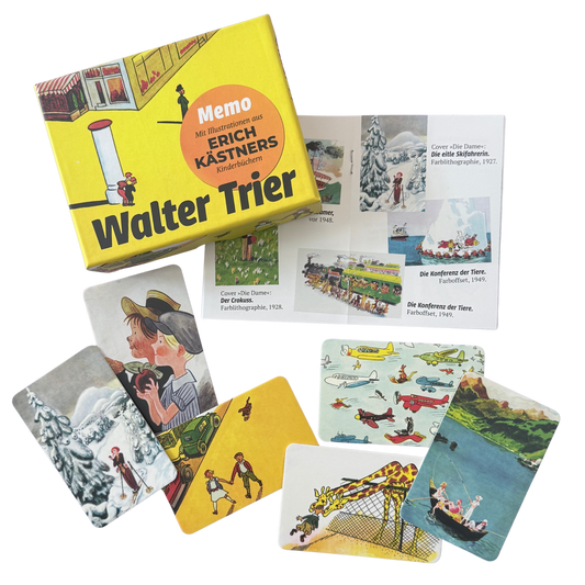 Walter Trier Memo Spiel mit Illustrationen aus Kinderbüchern von Erich Kästner. 