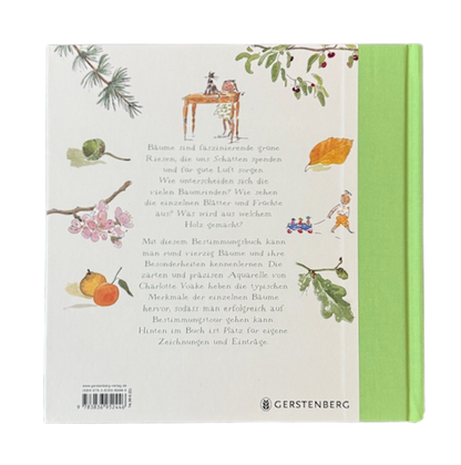Kinderbuch Cover mit gezeichneten Blüten und Blättern.