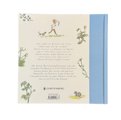 Buchcober Kinderbuch mit gezeichneten Pflanzen.
