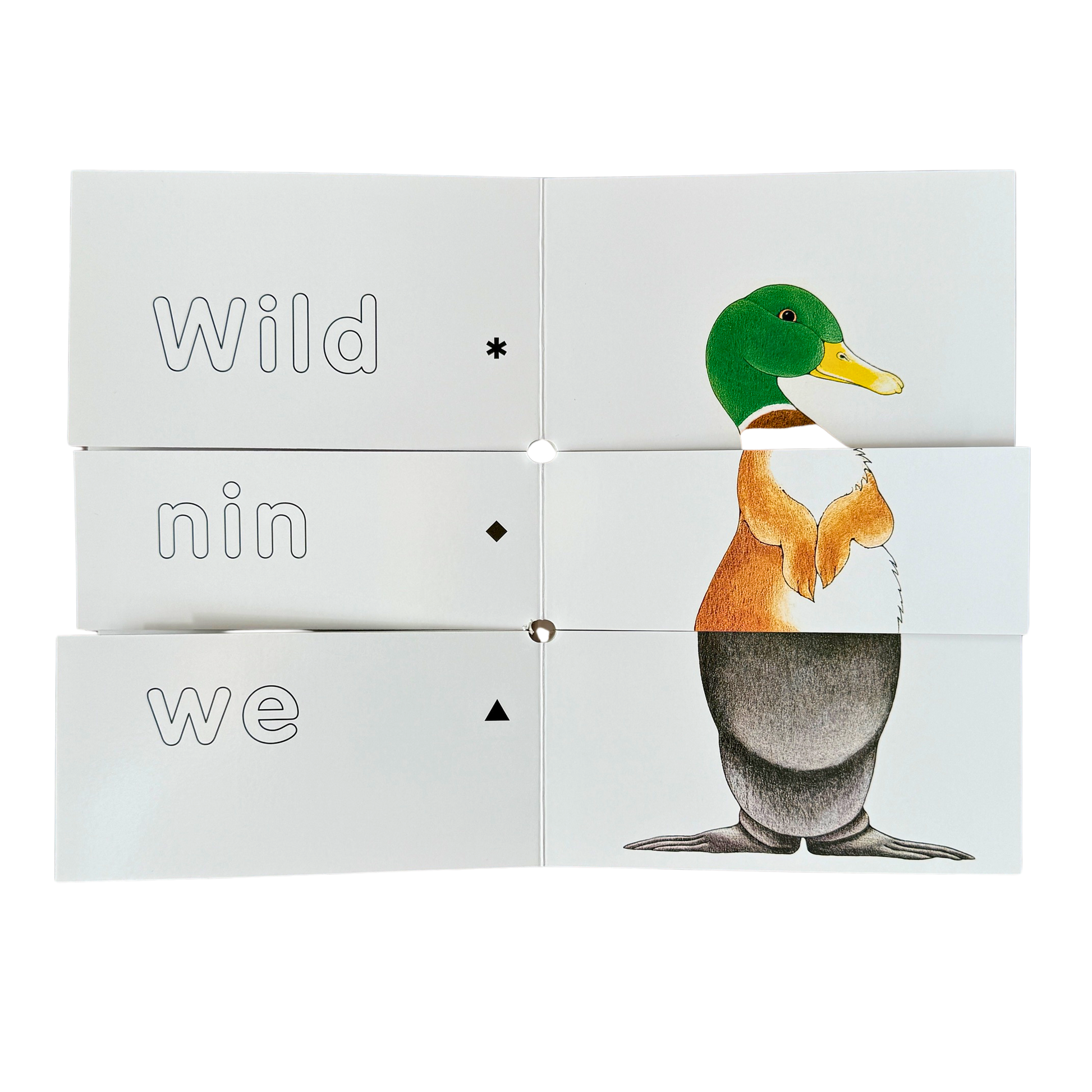 Kinderbuch mit klappbaren Seitenseiten zum lustigen Tiere Zusammensetzen.