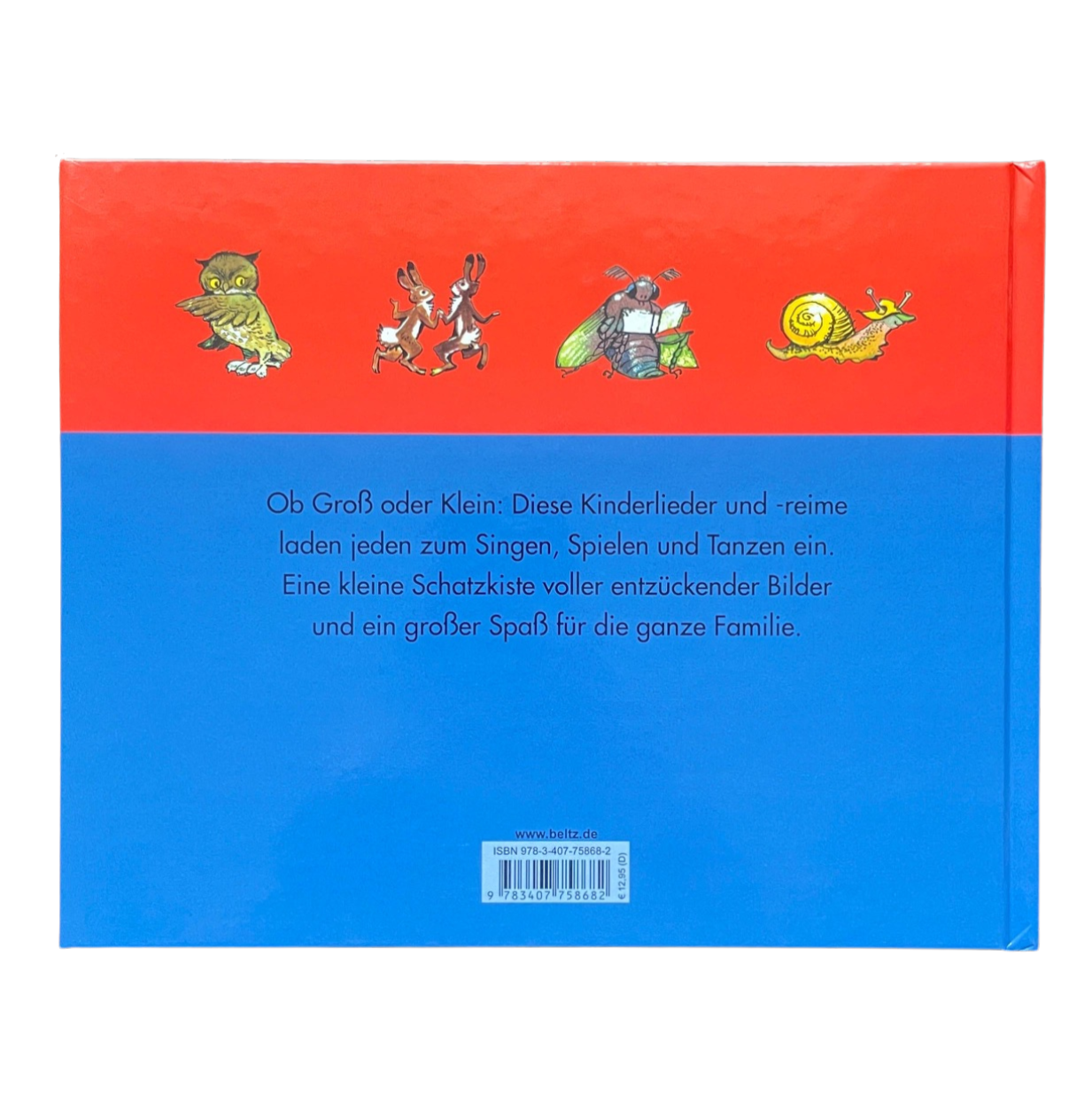 Kinderbuch Hänschen Klein mit verschiedenen Kinderreimen und Liedern. Kurzbeschreibung auf der Rückseite.