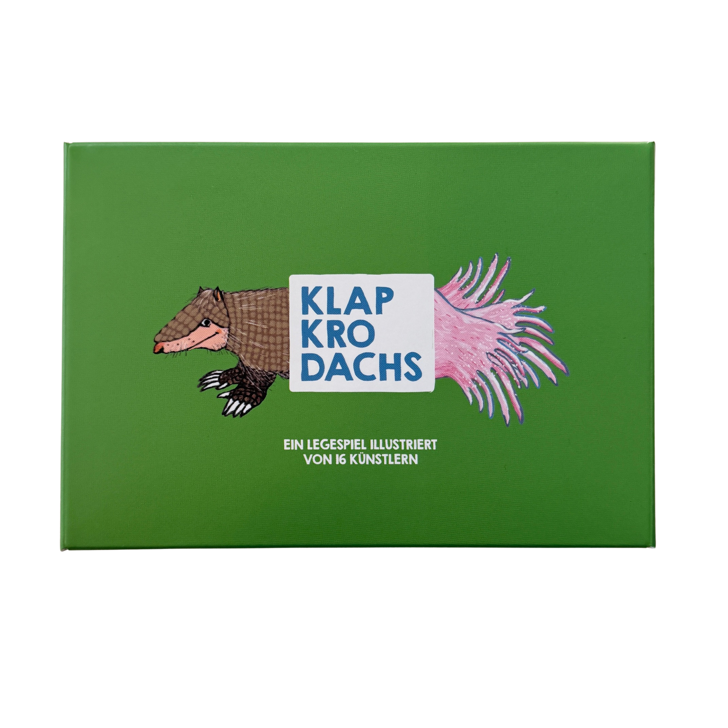 Legespiel klapkrodachs mit verschiedenen Legekarten für lustige Tierkombinationen. Ab 4 Jahren.