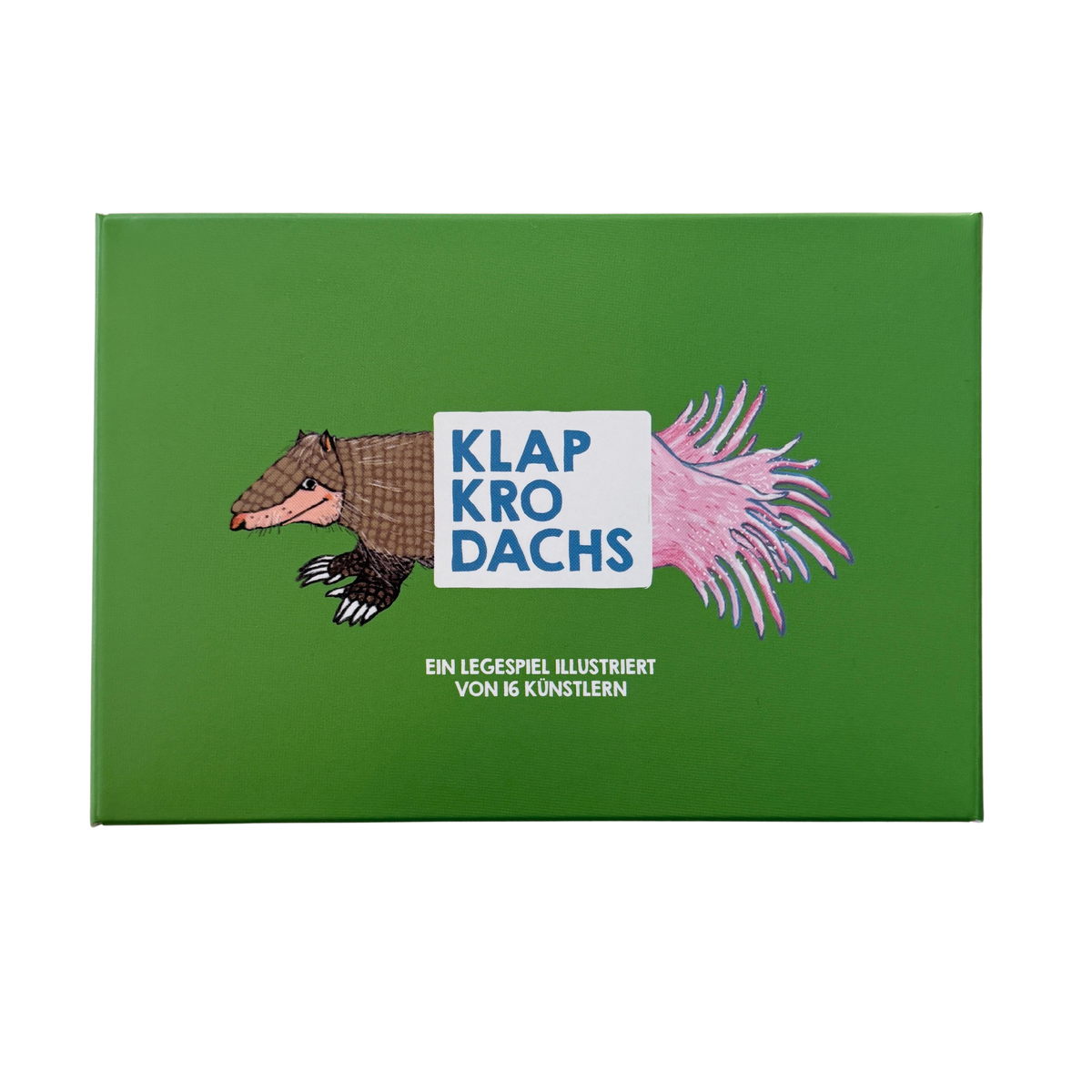 Legespiel klapkrodachs mit verschiedenen Legekarten für lustige Tierkombinationen. Ab 4 Jahren.