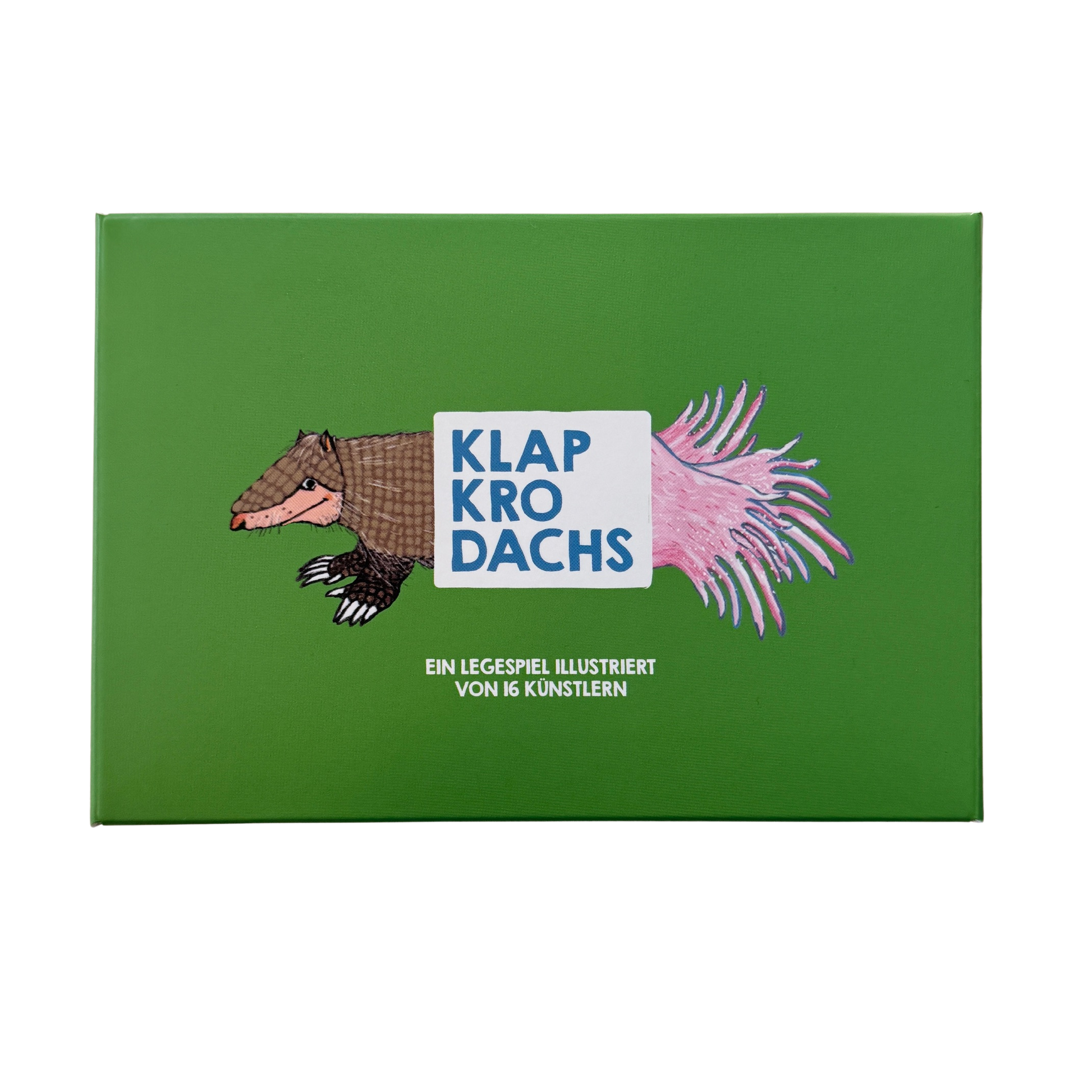 Legespiel klapkrodachs mit verschiedenen Legekarten für lustige Tierkombinationen. Ab 4 Jahren.