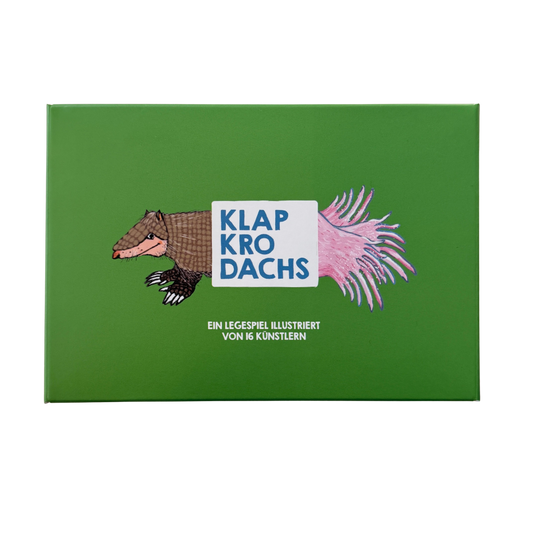 Legespiel klapkrodachs mit verschiedenen Legekarten für lustige Tierkombinationen. Ab 4 Jahren.