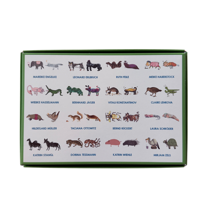 Legespiel klapkrodachs mit verschiedenen Legekarten für lustige Tierkombinationen. Ab 4 Jahren.