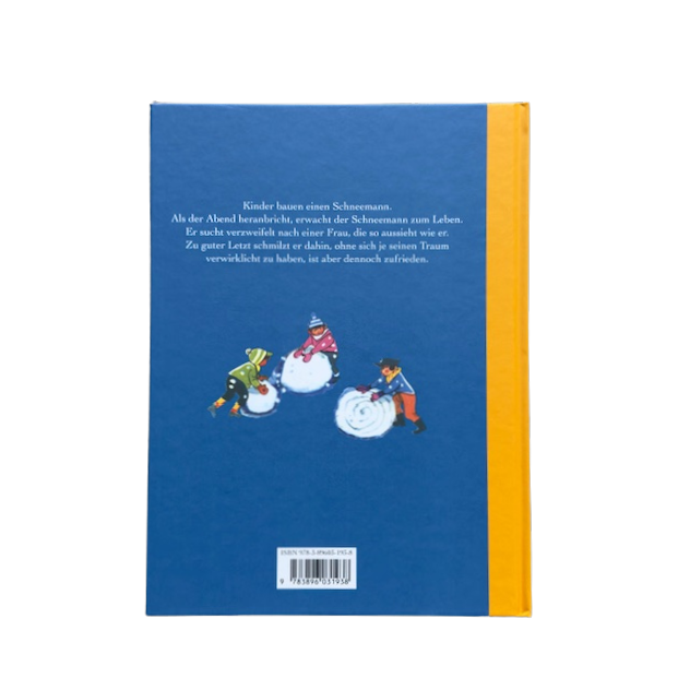 Kinderbuch Cover Kinder rollen Schneekugeln.