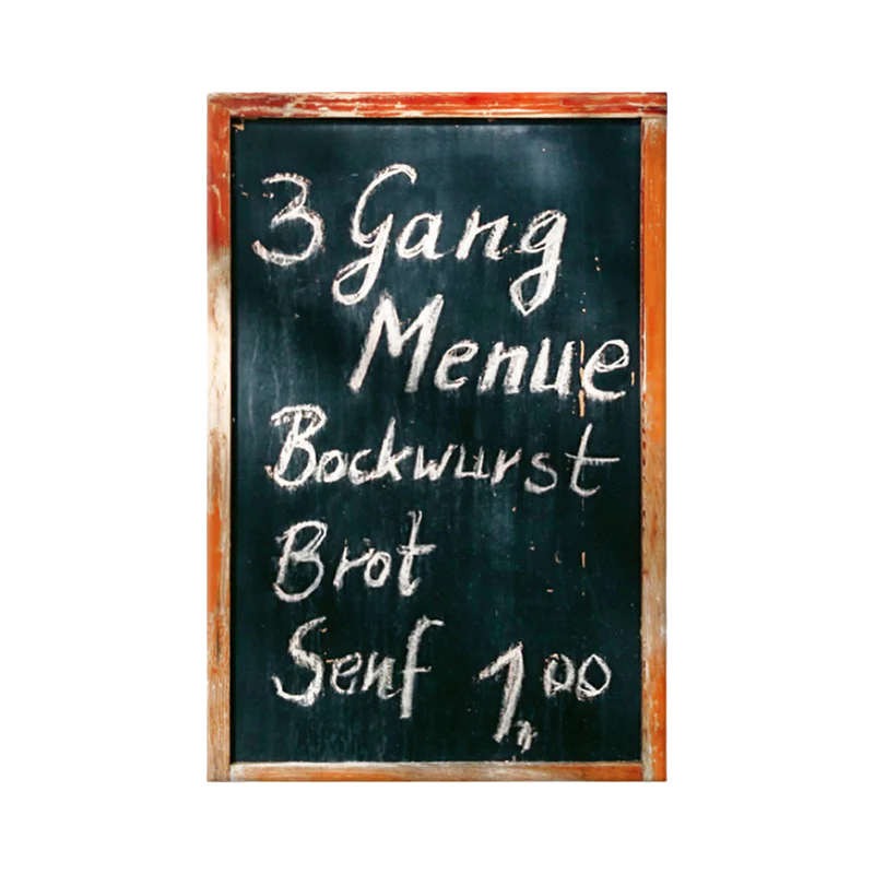 Magnet mit Spruch - drei Gang Menü.