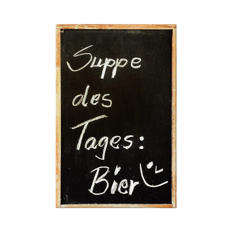 Magnet mit Spruch, Suppe des Tages - Bier.