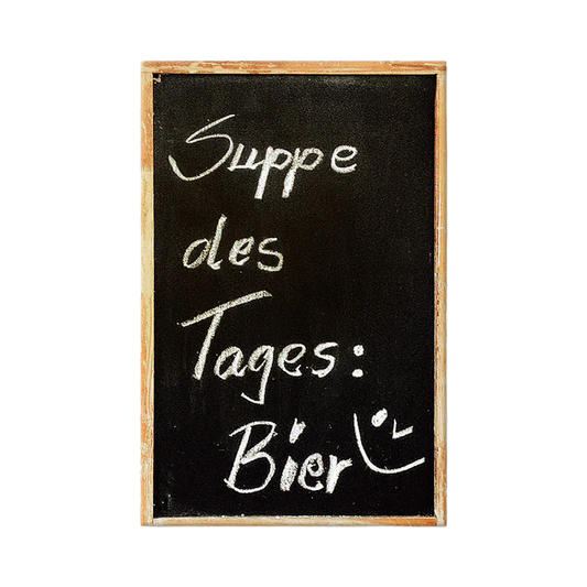 Magnet mit Spruch, Suppe des Tages - Bier.