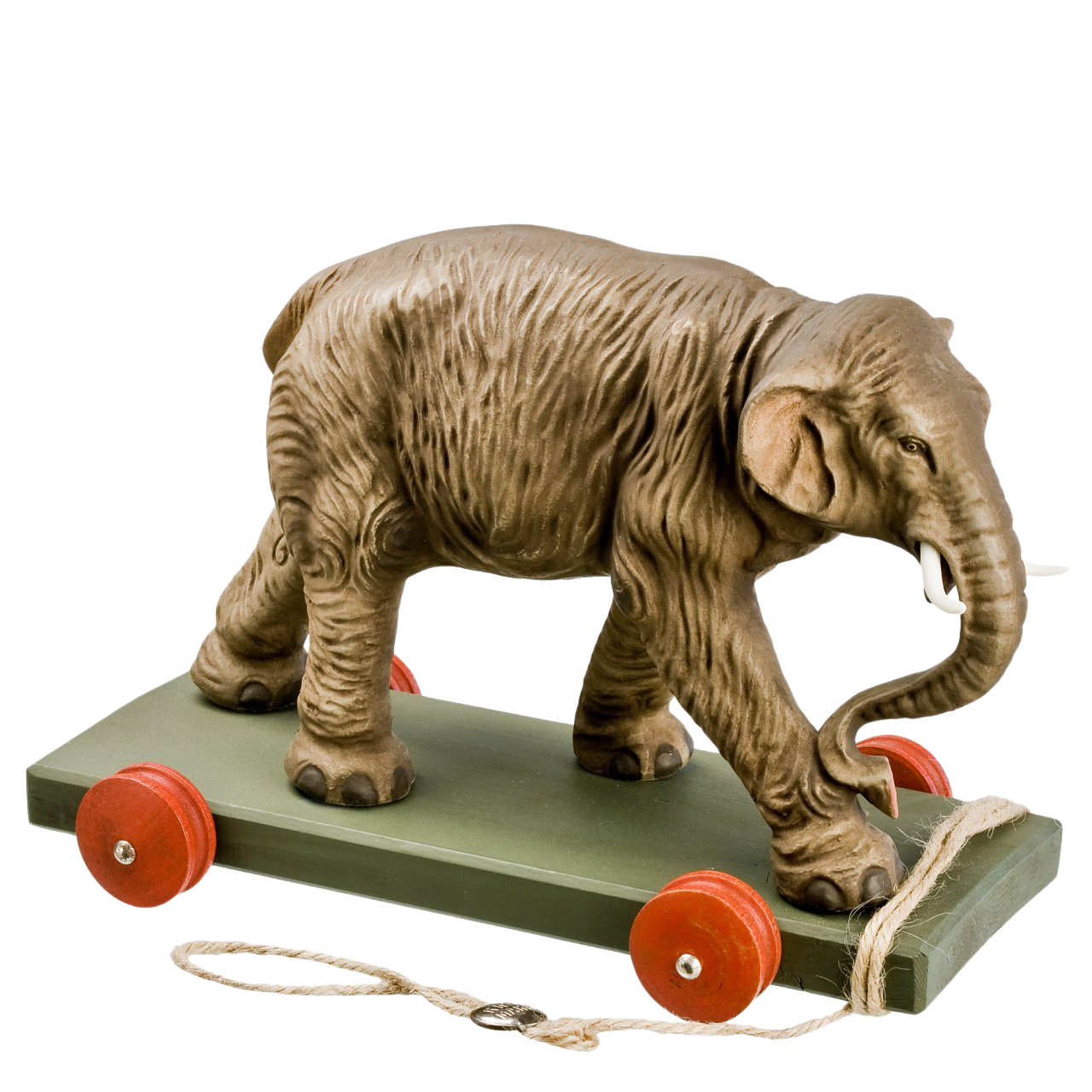 vintage elefant auf rädern zum ziehen