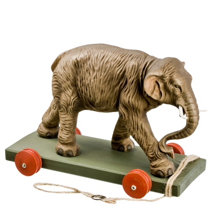 vintage elefant auf rädern zum ziehen