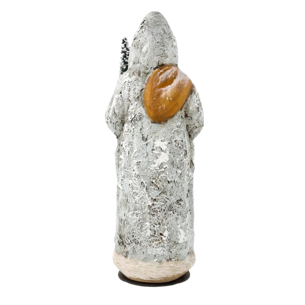 Ein befüllbarer Weihnachtsmann in eisblau aus Papiermache. Limited Edition.