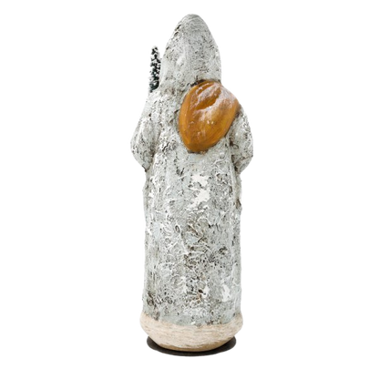 Ein befüllbarer Weihnachtsmann in eisblau aus Papiermache. Limited Edition.