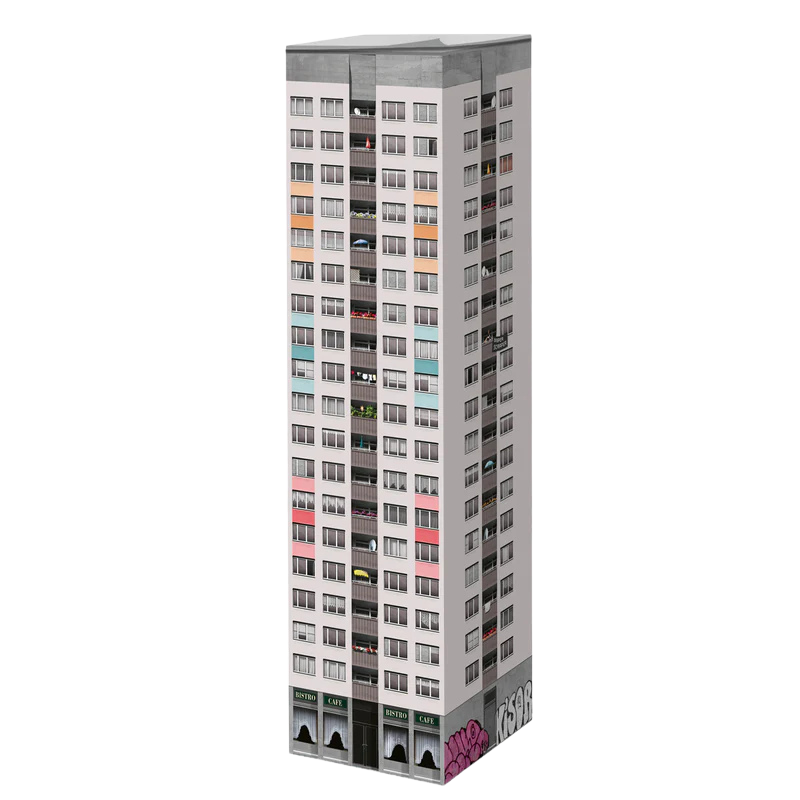 Notizblock als Hochhaus in Berlin.