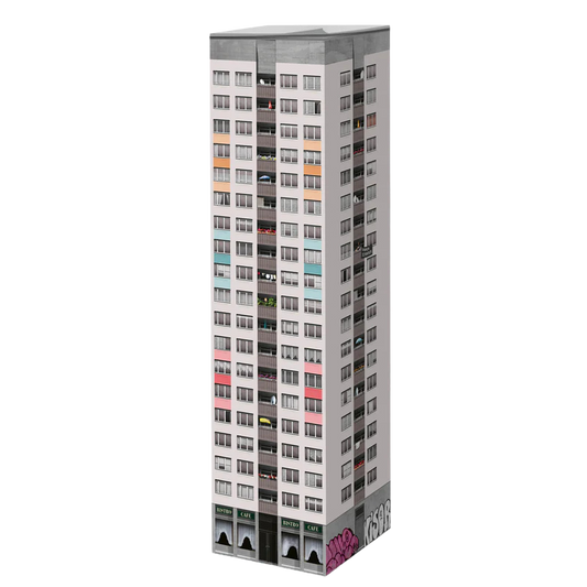 Notizblock als Hochhaus in Berlin.