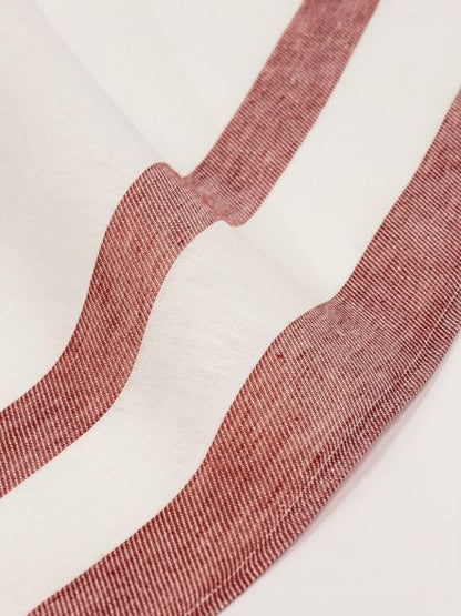 nordic-soul rostock nuetzliches glaesertuch zum polieren von glaesern aus leinen gewebt in oesterreich weiß mit roten streifen von vieboeck