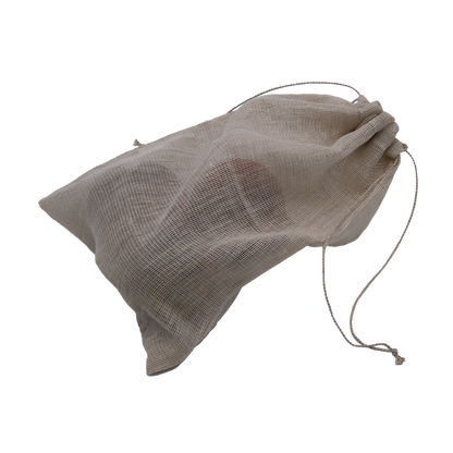 Gemuesesack aus hellem leinen
