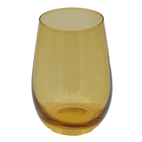 nordic-soul rostock nuetzliches gelb trinkglas aus rauchglas mundgeblasen von stoelzle
